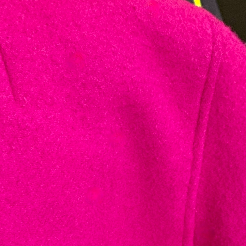Women's Stunning Raspberry Pink Wool Short Jacket, Roth-Le-Cover Coat. S. 10-12. - Picture 7 of 16